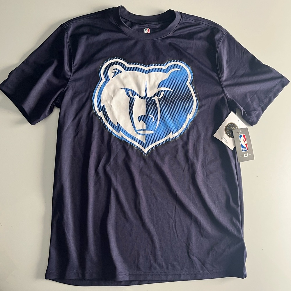NBA Memphis Grizzlies Dark Blue Bear Logo T-Shirt Morant #12
